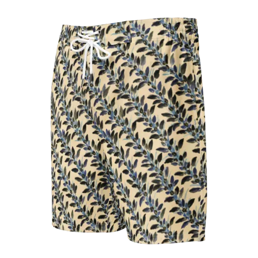 Indigo Sprig on a Men's Board Shorts