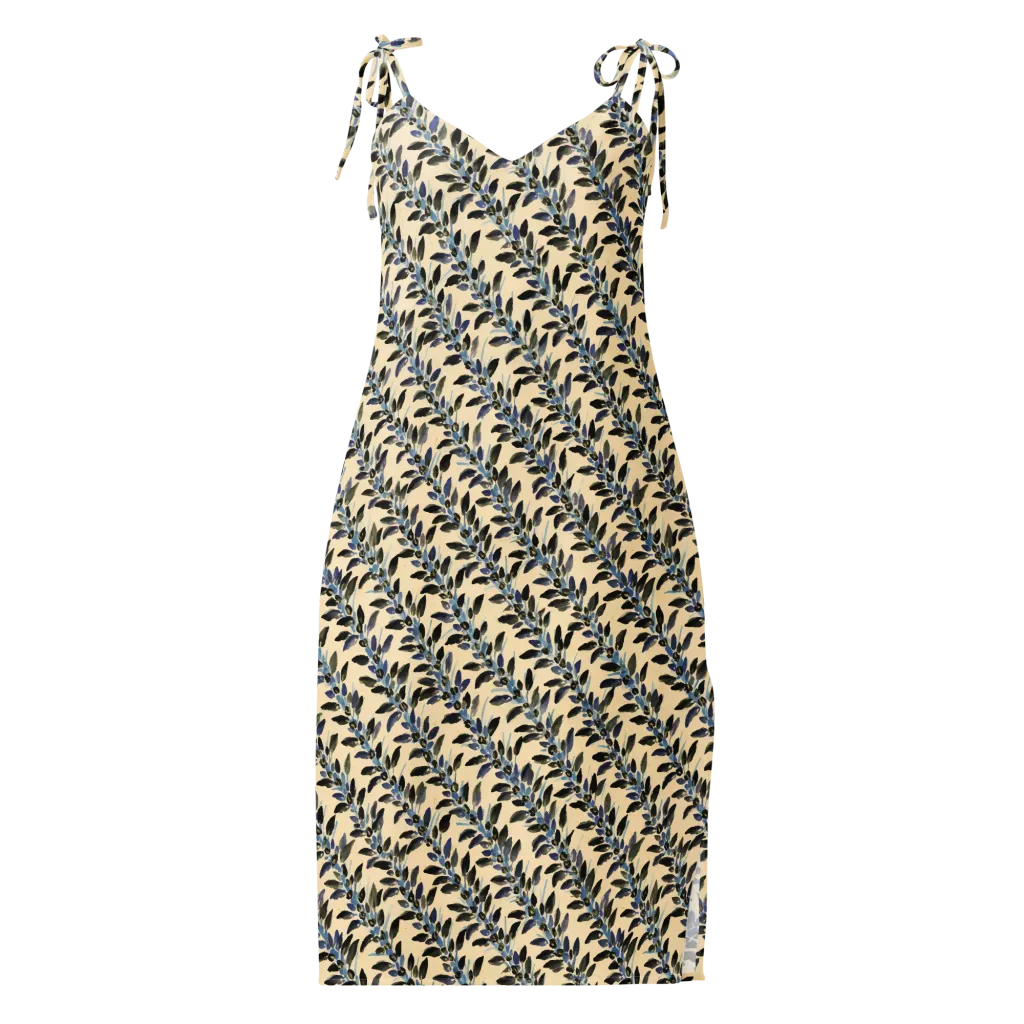 Indigo Sprig on Slip Dress — Front