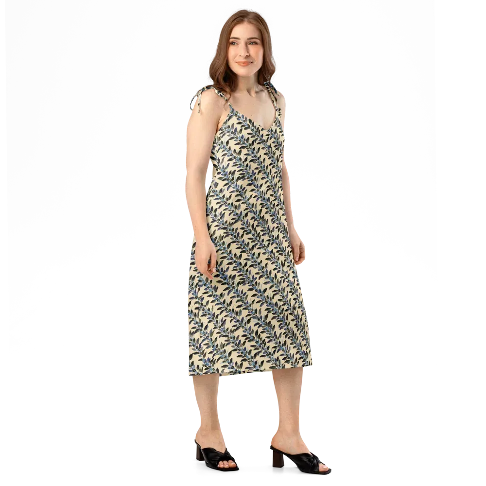 Indigo Sprig on Slip Dress — Right Front