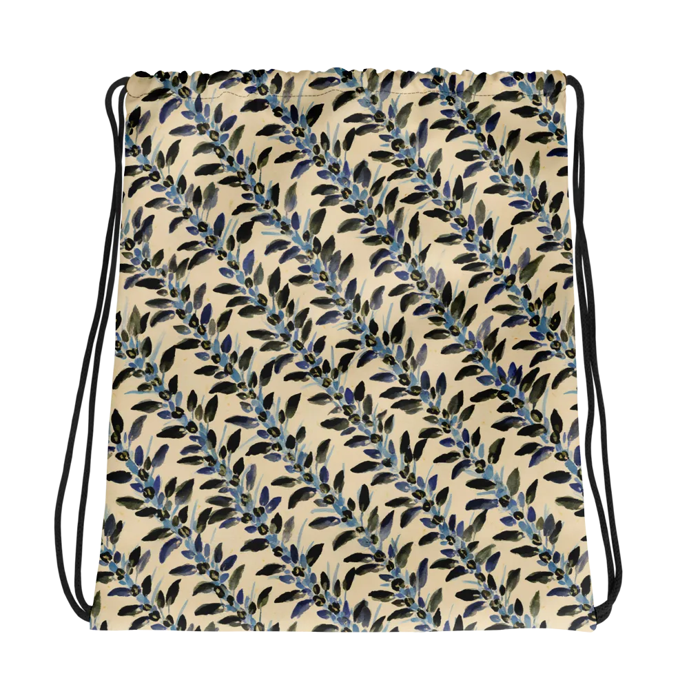 Indigo Sprig on Drawstring Bag — Photo