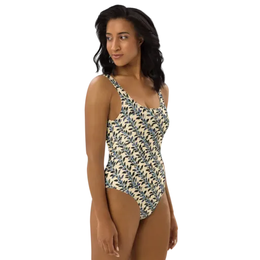 Indigo Sprig on a One-Piece Swimsuit