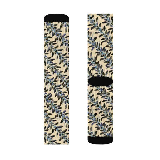 Indigo Sprig on a Socks