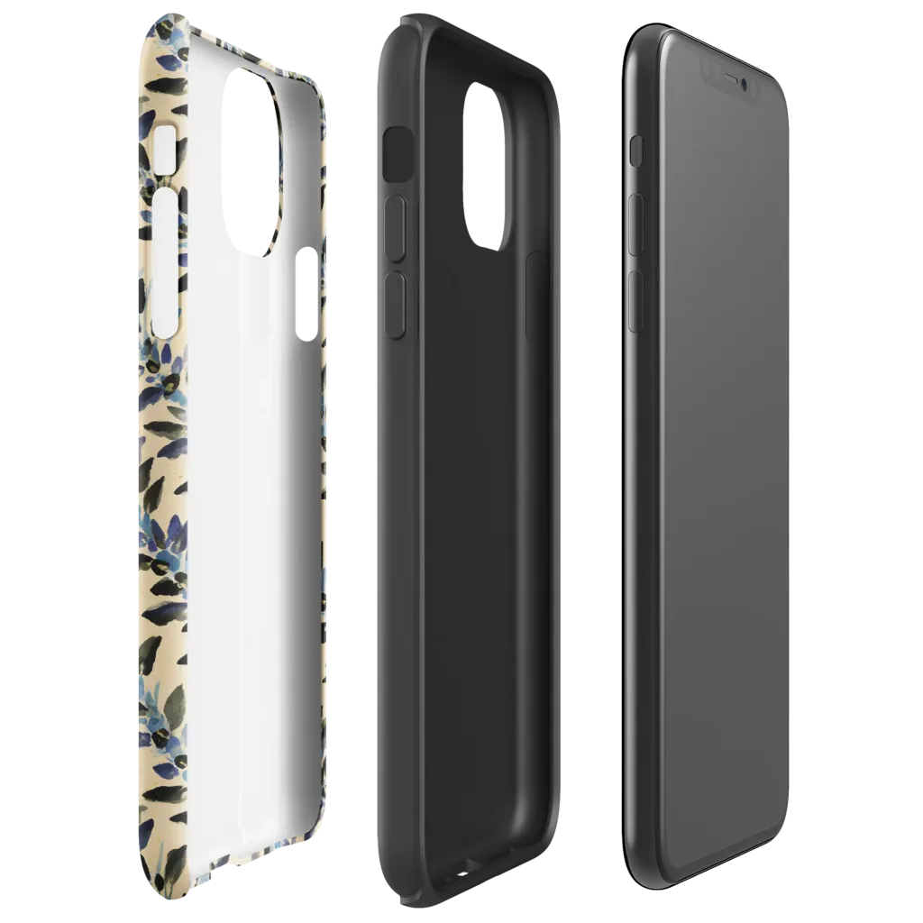 Indigo Sprig on Tough Case for iPhone® — Right