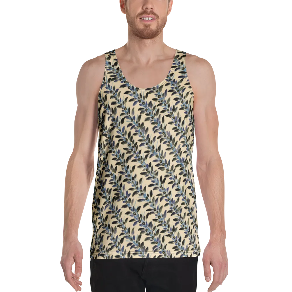 Indigo Sprig on Men's Tank Top — Front