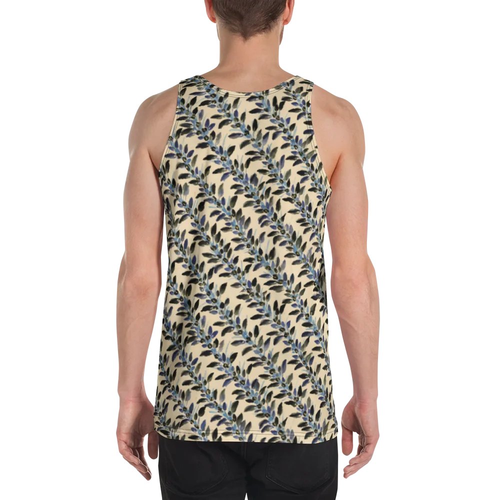 Indigo Sprig on Men's Tank Top — Back