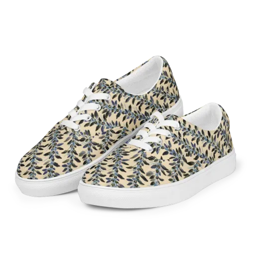 Indigo Sprig on a Men's Lace-Up Canvas Shoes