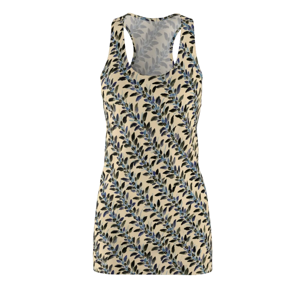 Indigo Sprig on Racerback Dress — Front
