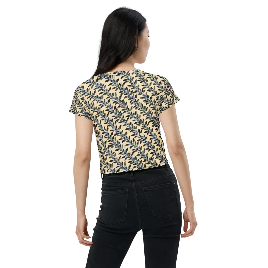 Indigo Sprig on Crop Tee — Back