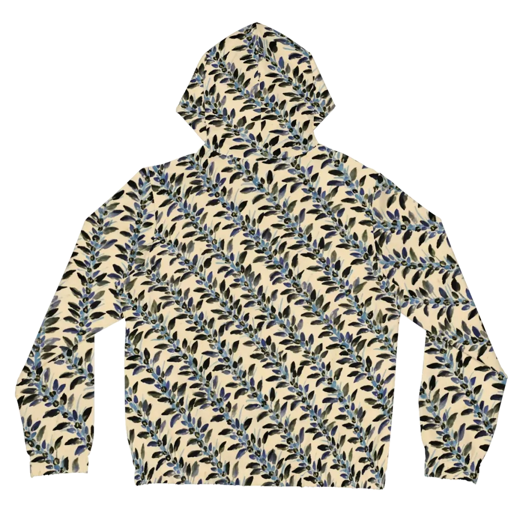 Indigo Sprig on Women's Full-Zip Hoodie — Back