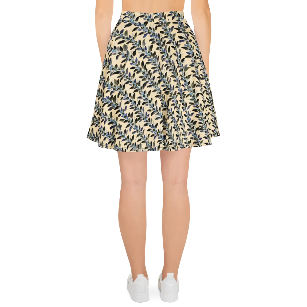Indigo Sprig on Skater Skirt — Back