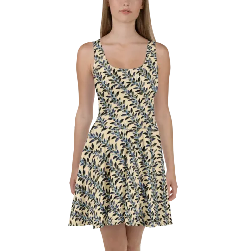 Indigo Sprig on a Skater Dress