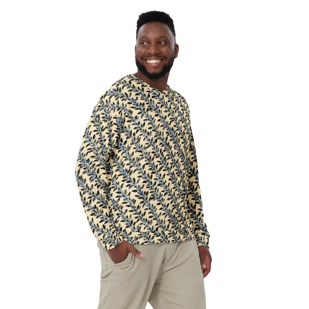 Indigo Sprig on Sweatshirt — Front