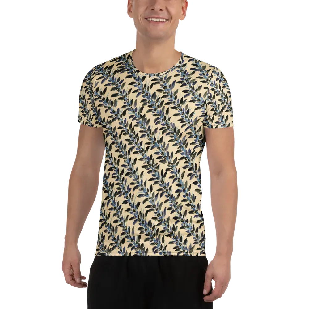 Indigo Sprig on Men's Athletic T-Shirt — Front