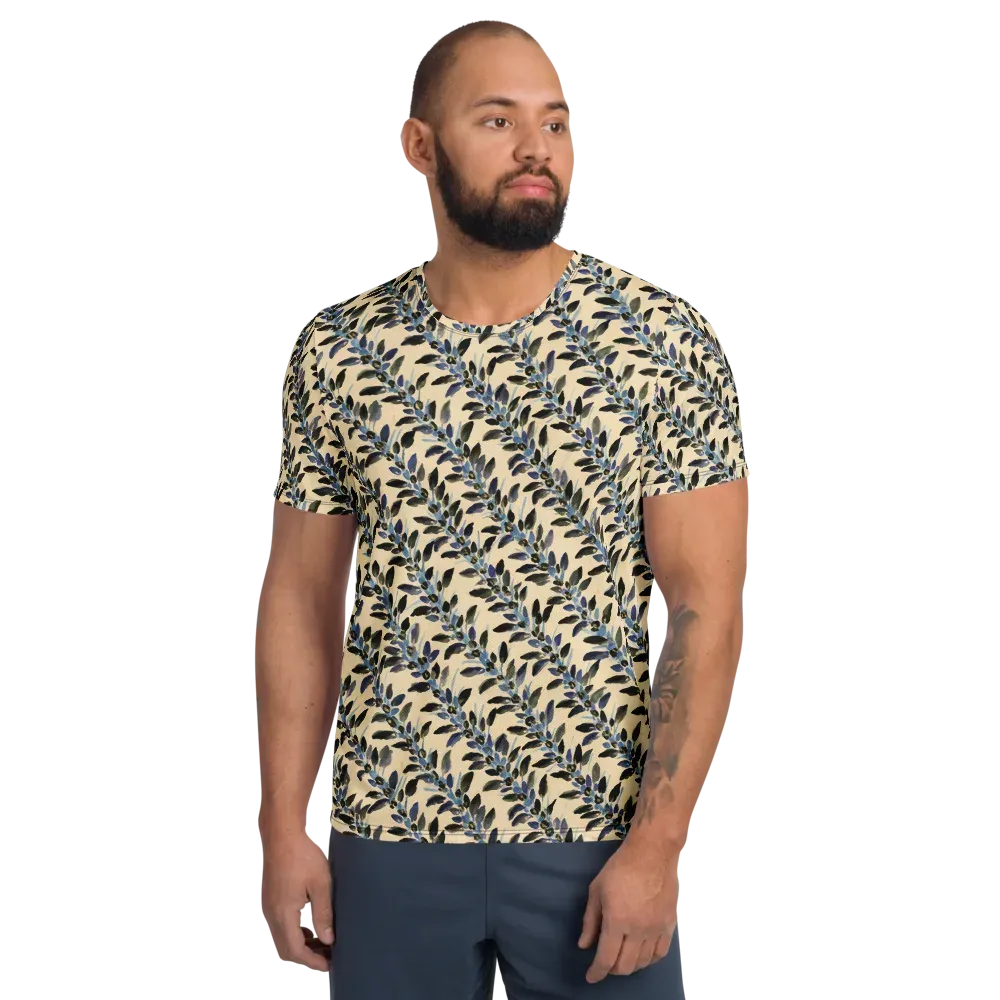 Indigo Sprig on Men's Athletic T-Shirt — Front