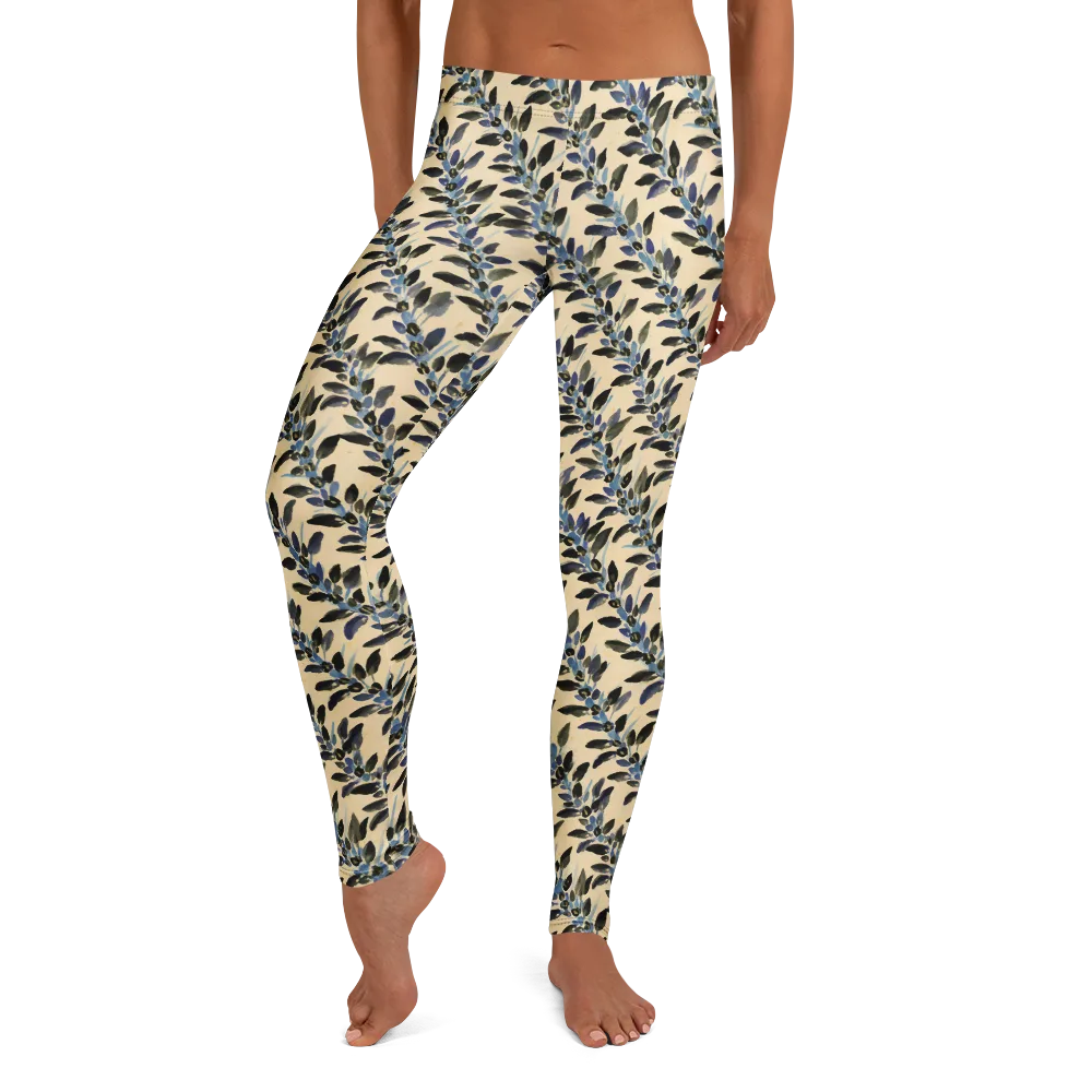 Indigo Sprig on Leggings — Front
