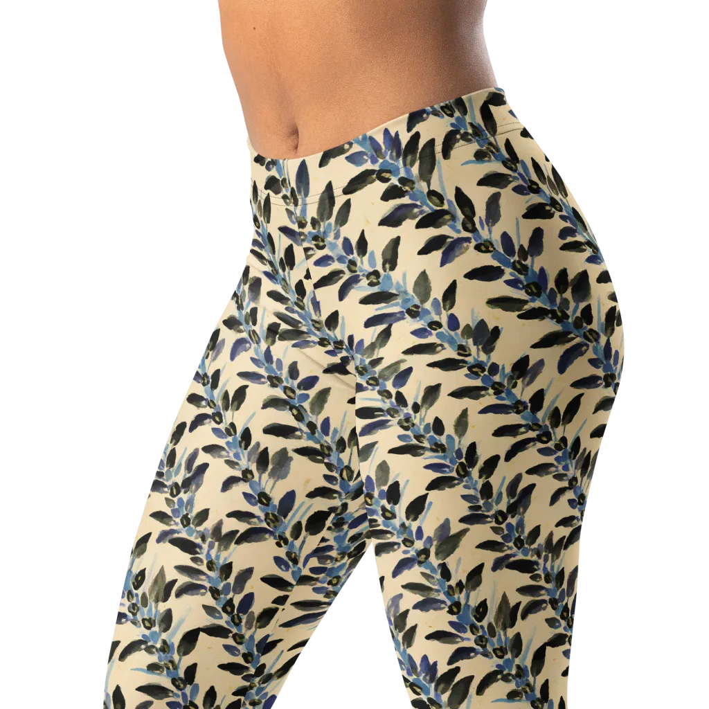 Indigo Sprig on Leggings — Left Front