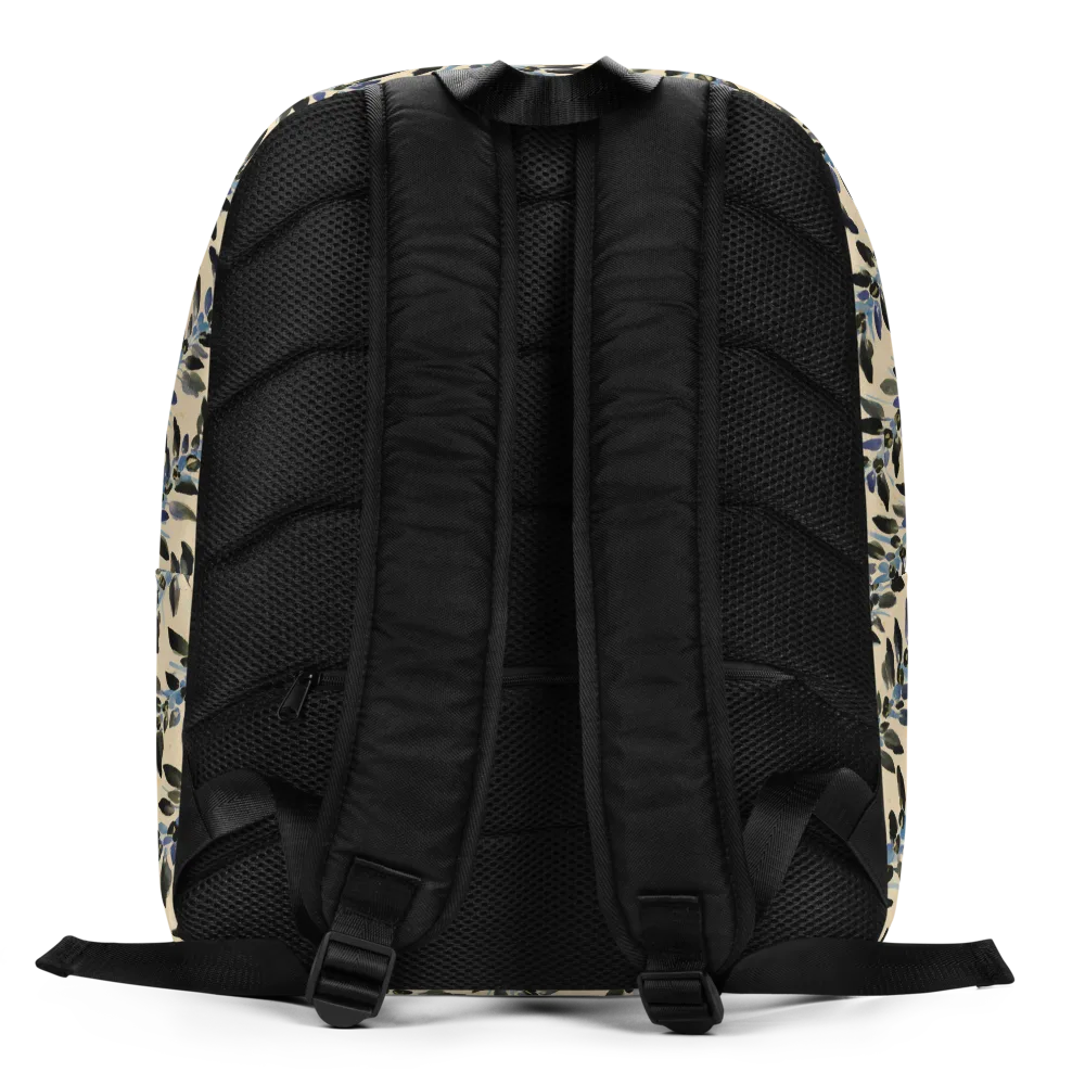 Indigo Sprig on Minimalist Backpack — Back