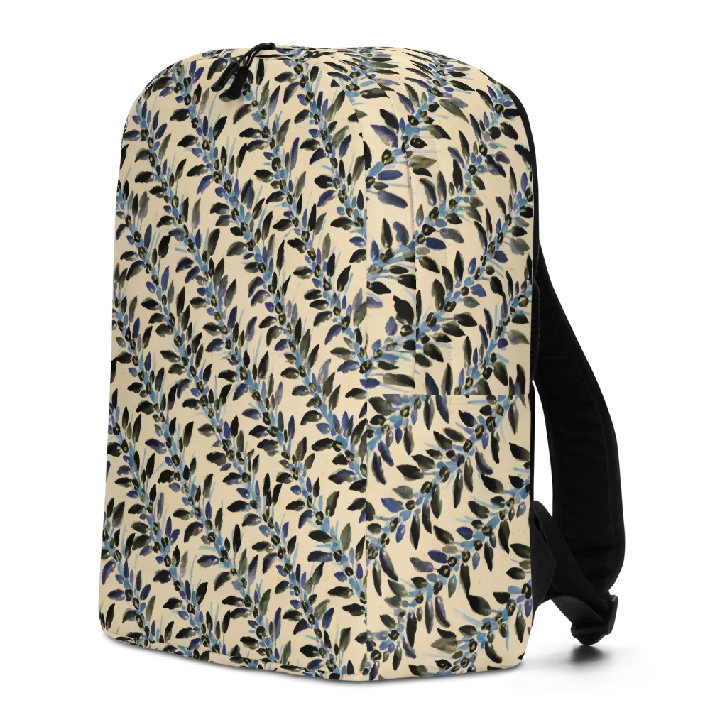 Indigo Sprig on Minimalist Backpack — Left