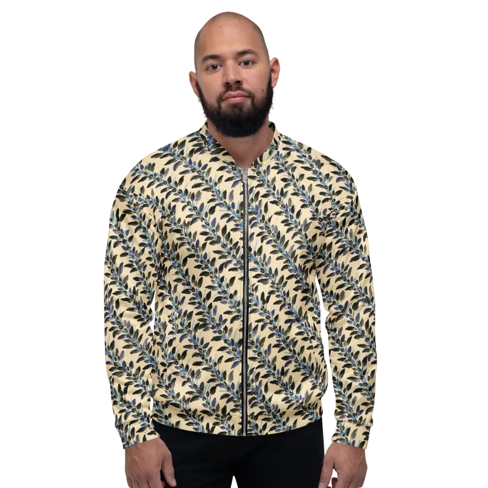 Indigo Sprig on Bomber Jacket — Front