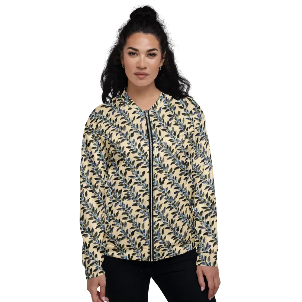 Indigo Sprig on Bomber Jacket — Front