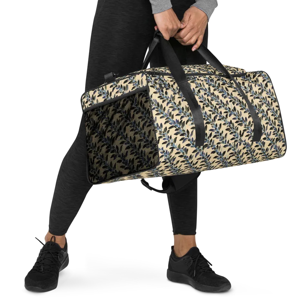 Indigo Sprig on Duffle Bag — Right Front