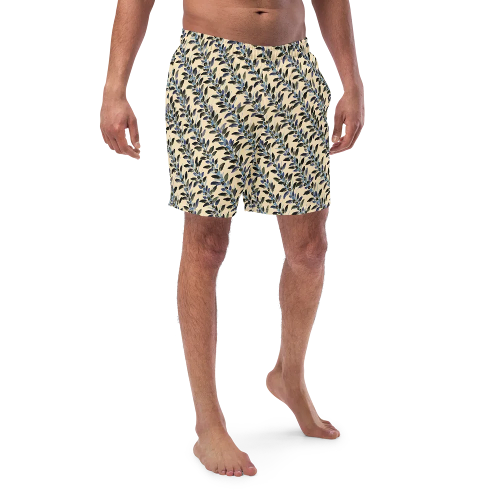 Indigo Sprig on Swim Trunks — Front