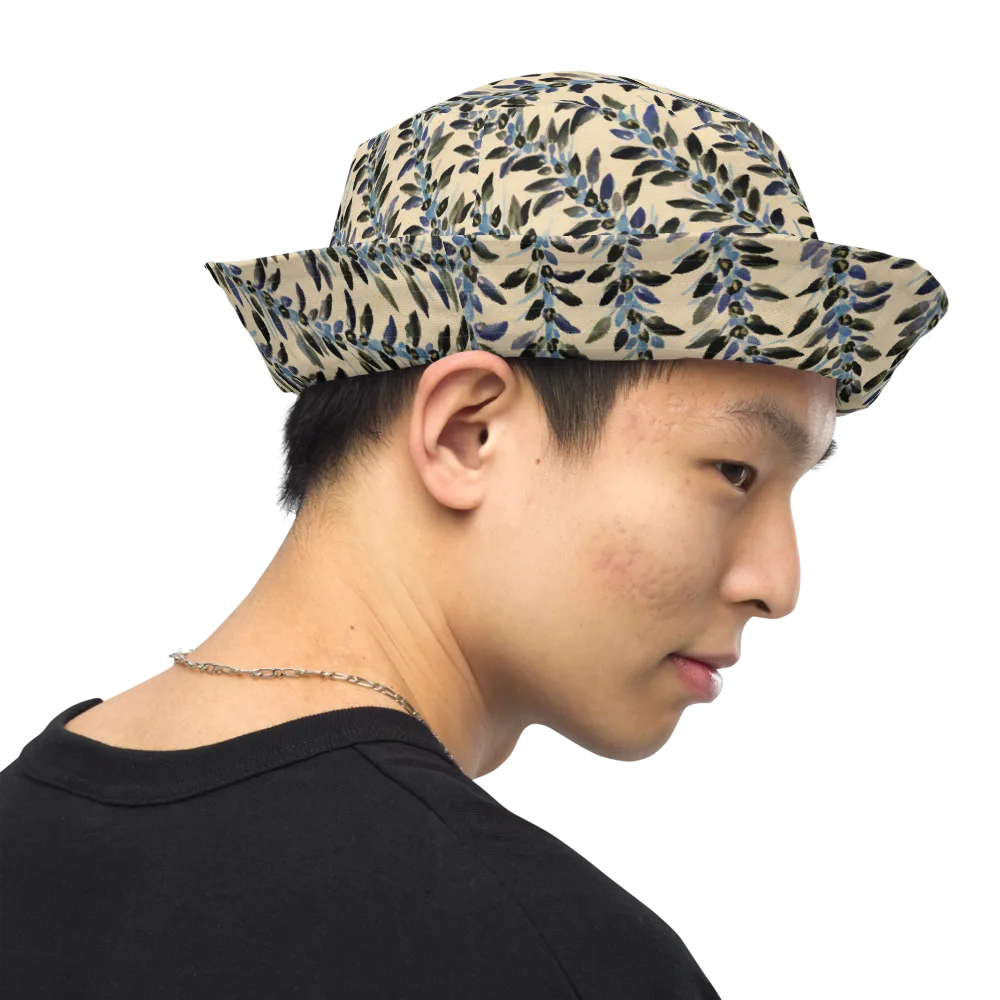 Indigo Sprig on Reversible Bucket Hat — Right Outside