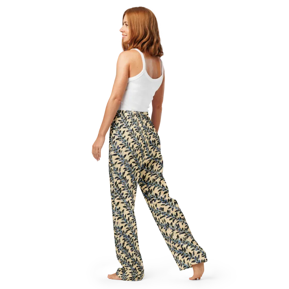 Indigo Sprig on Women's Pajama Pants — Back