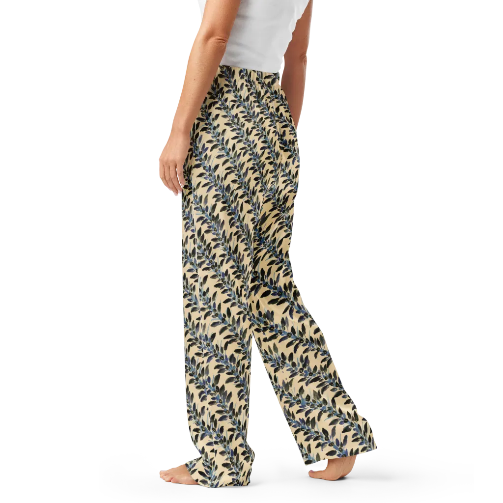 Indigo Sprig on Women's Pajama Pants — Left