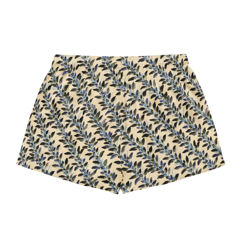 Indigo Sprig on Women's Pajama Shorts — Back