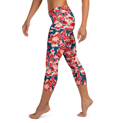 Crimson Midnight on a Capri Leggings