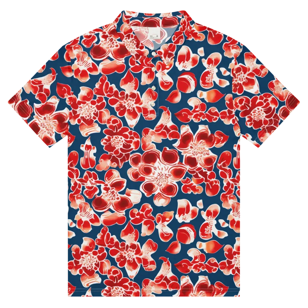 Crimson Midnight on Men's Slim Fit Polo Shirt — Front