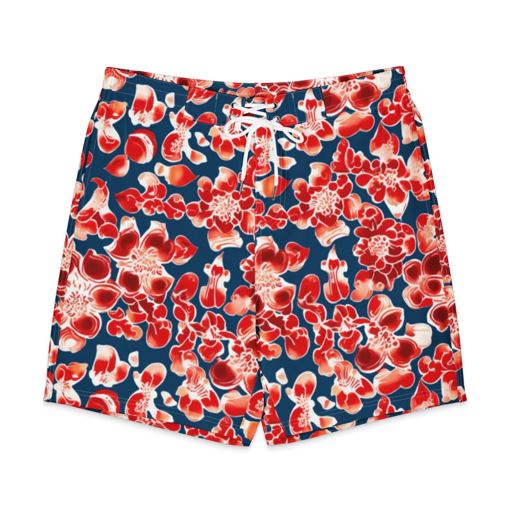 Crimson Midnight on Men's Board Shorts — Front