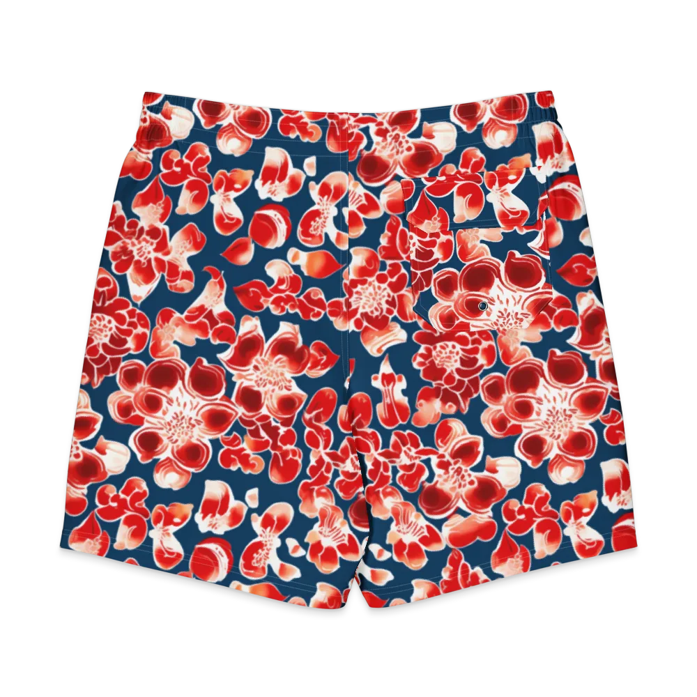 Crimson Midnight on Men's Board Shorts — Back