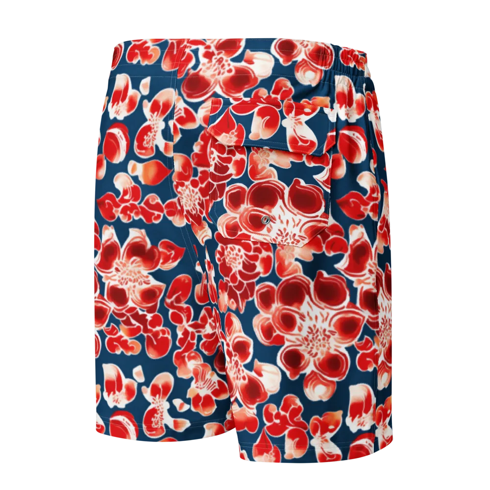 Crimson Midnight on Men's Board Shorts — Back