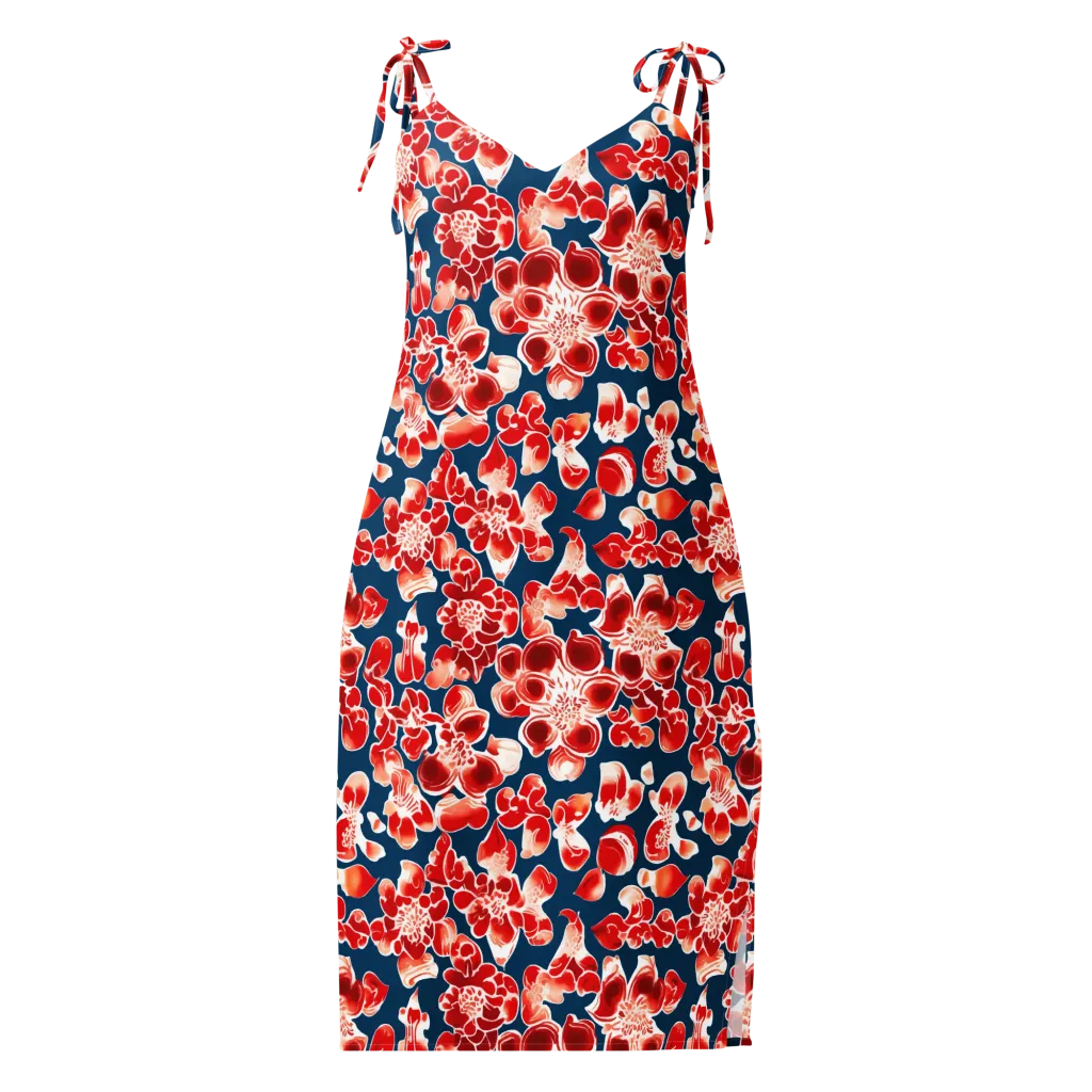 Crimson Midnight on Slip Dress — Front