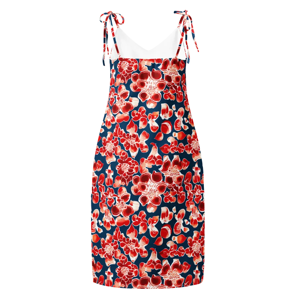 Crimson Midnight on Slip Dress — Back
