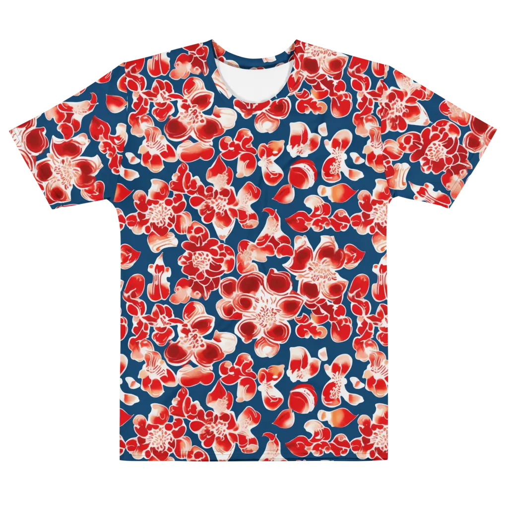 Crimson Midnight on Men's Cotton Crew Neck T-Shirt — Front