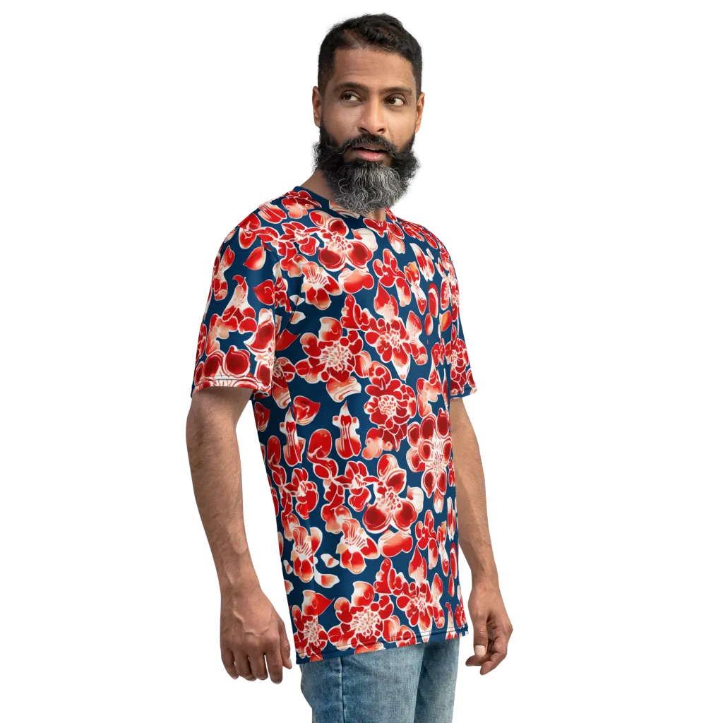 Crimson Midnight on Men's Crew Neck T-Shirt — Right