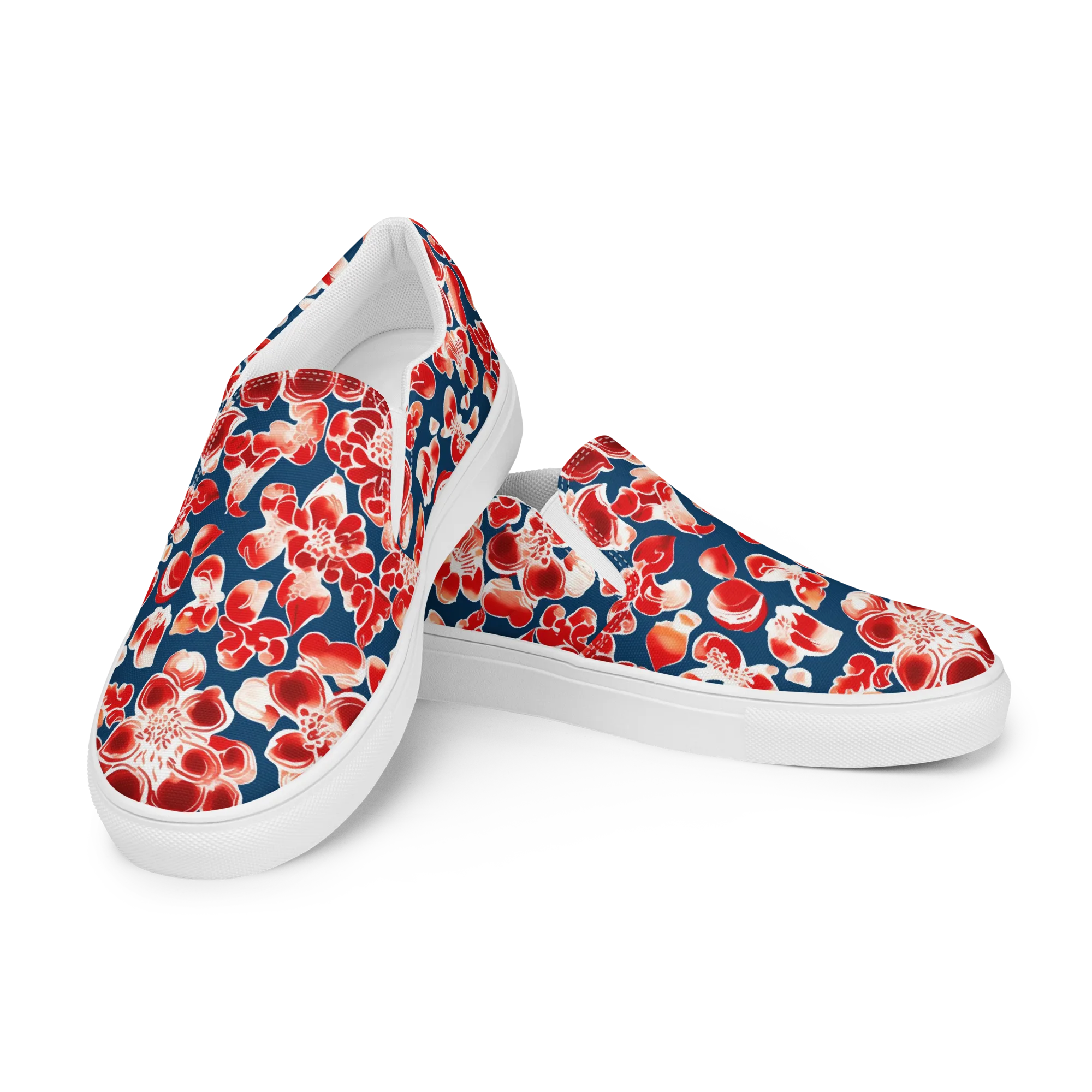 Crimson Midnight on Men's Slip-On Canvas Shoes — Left Front