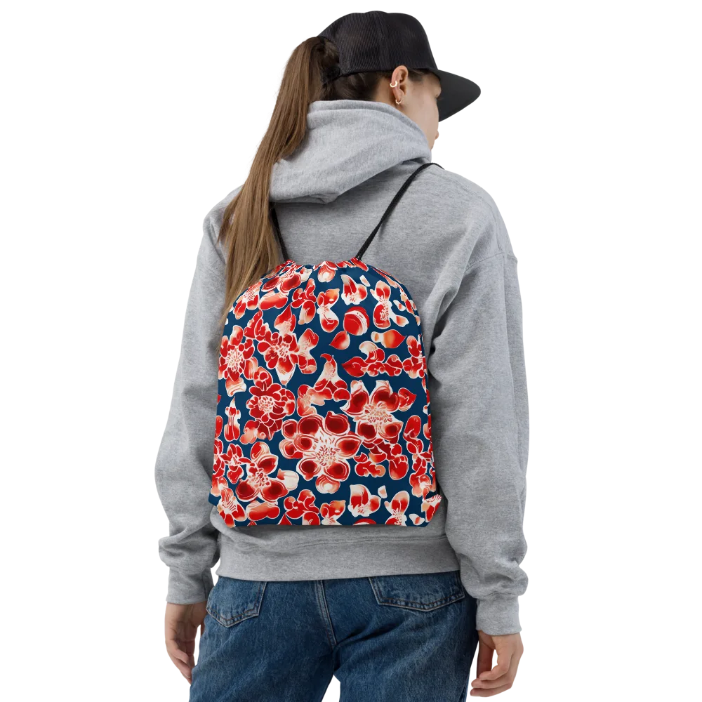 Crimson Midnight on Drawstring Bag — Front