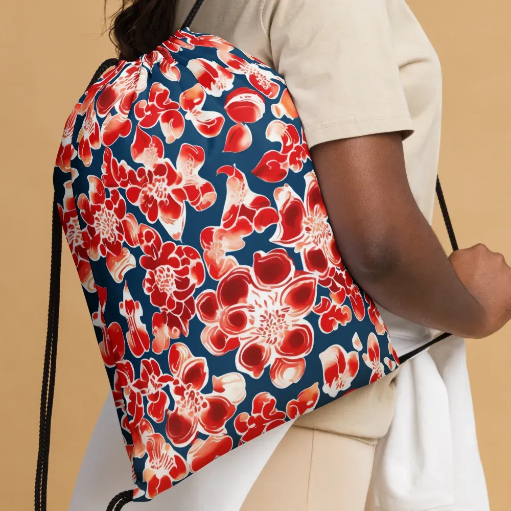 Crimson Midnight on Drawstring Bag — Front