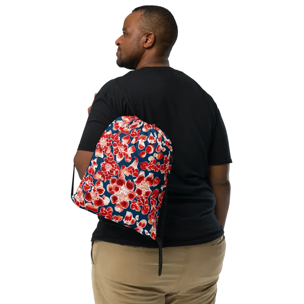 Crimson Midnight on Drawstring Bag — Front