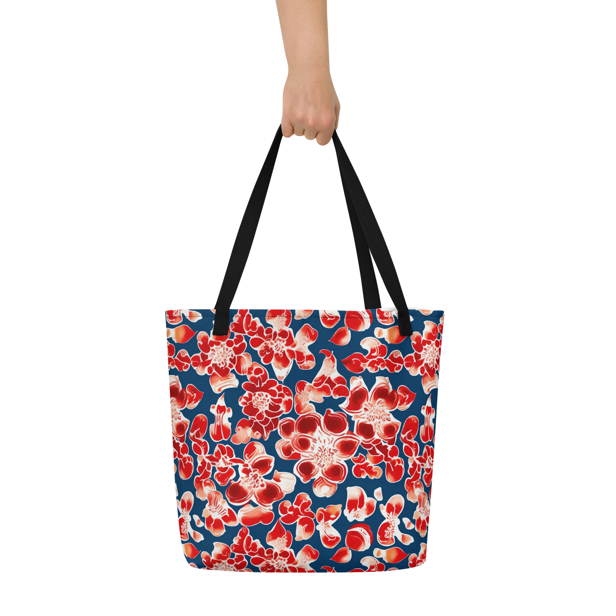 Crimson Midnight on Large Tote Bag W/ Pocket — Front