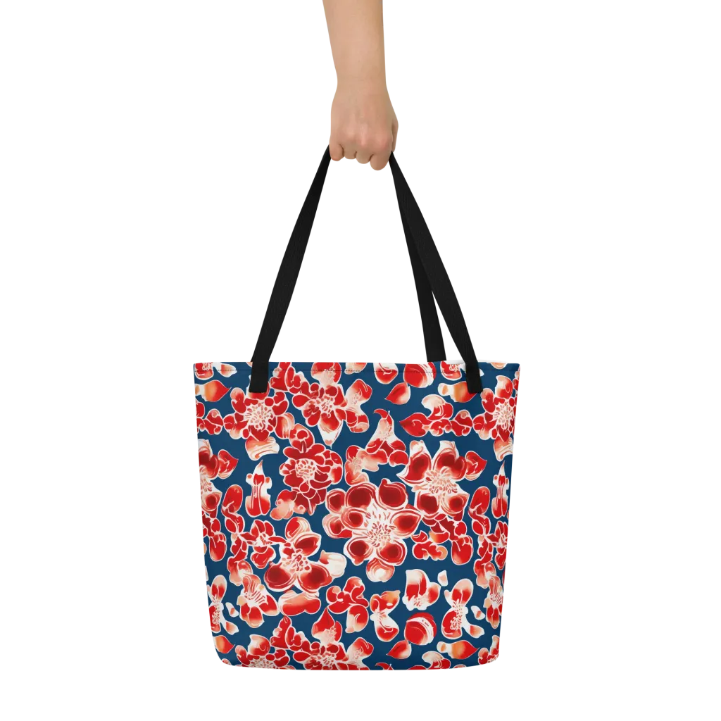 Crimson Midnight on Large Tote Bag W/ Pocket — Front
