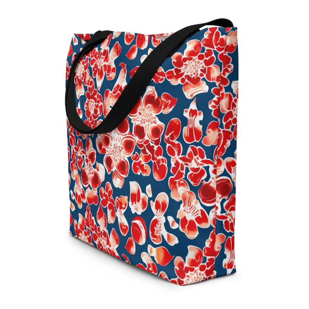 Crimson Midnight on Large Tote Bag W/ Pocket — Front