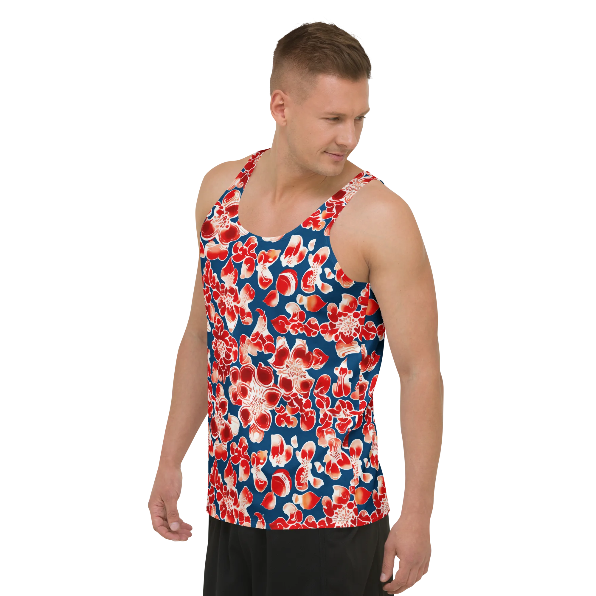 Crimson Midnight on Men's Tank Top — Left Front