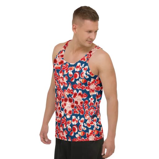 Crimson Midnight on a Men's Tank Top