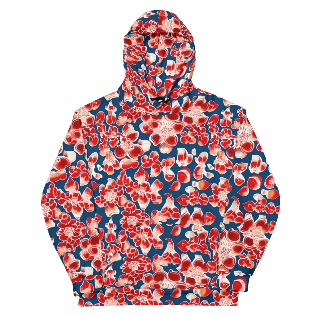 Crimson Midnight on Cotton Hoodie — Front