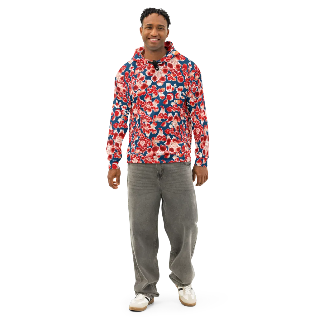 Crimson Midnight on Cotton Hoodie — Front
